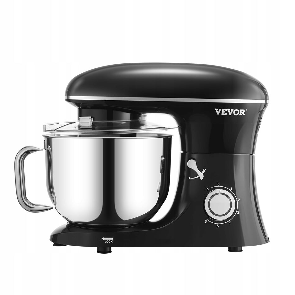 VEVOR 1400W 5.68L 6-Speed Professional Stand Mixer with Tilt-Head