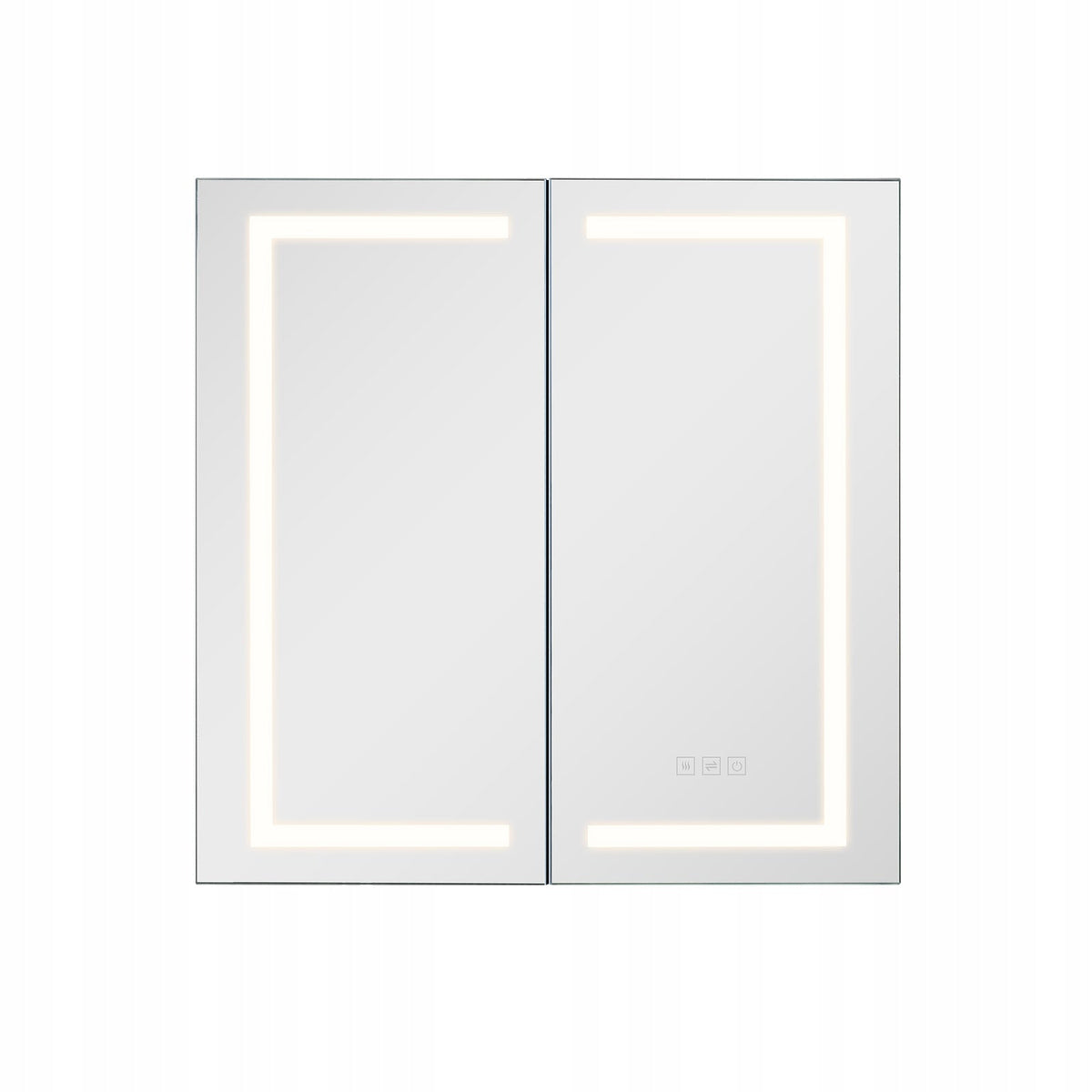 VEVOR PROFESSIONAL LED MIRROR BATHROOM CABINET 65X65 CM WITH TOUCH CONTROL