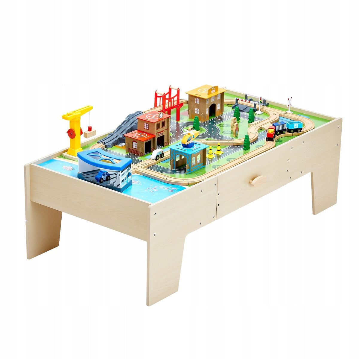 VEVOR WOODEN PLAY TABLE 62 PIECES STRONG STURDY SET FOR CHILDREN
