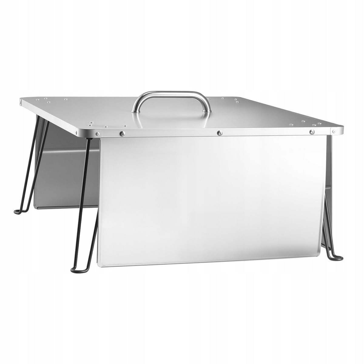 VEVOR FIRE PIT LID 645X645X370 MM STAINLESS STEEL HEAT DEFLECTOR