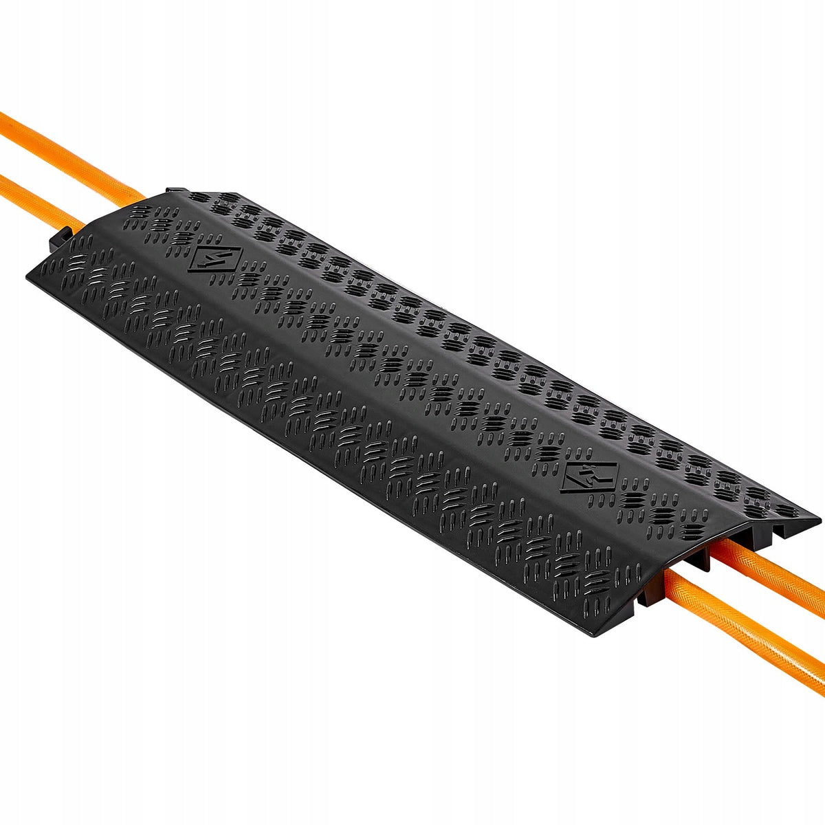 VEVOR CABLE COVER 975 MM HEAVY DUTY 7938 KG AXLE LOAD CAPACITY 2 CHANNELS BLACK