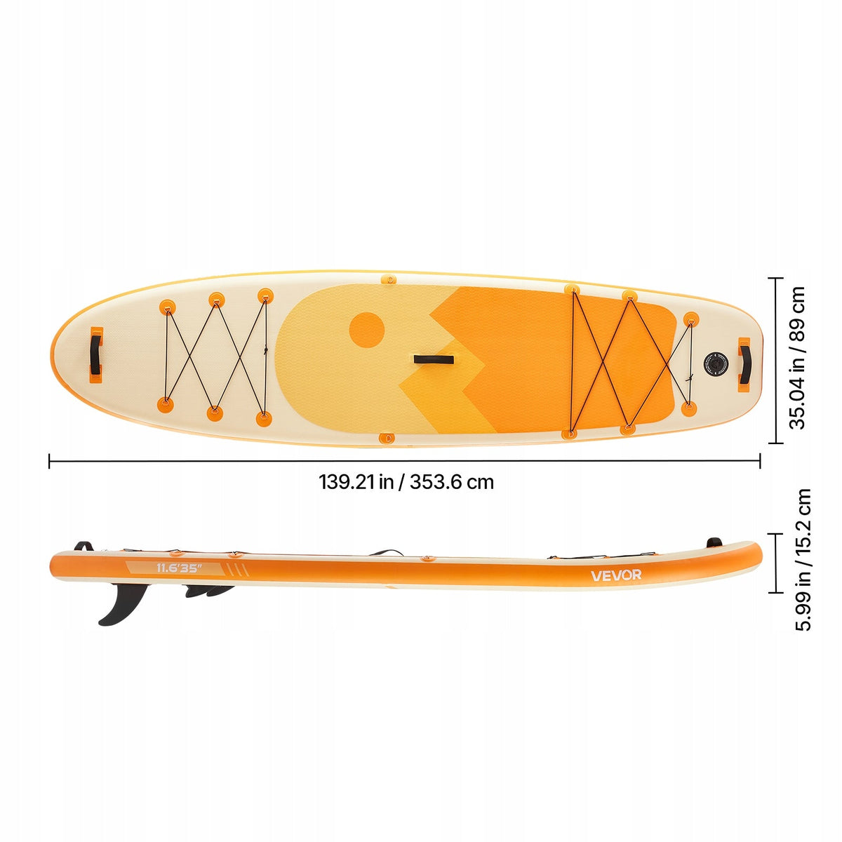 VEVOR INFLATABLE STAND-UP PADDLE BOARD 353X89X15CM PREMIUM SET