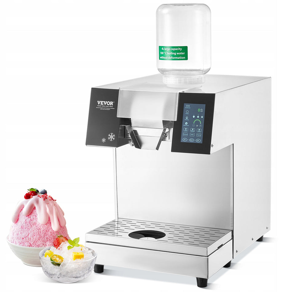 VEVOR COMMERCIAL SNOWFLAKE ICE MAKER 180KG 500W STEEL