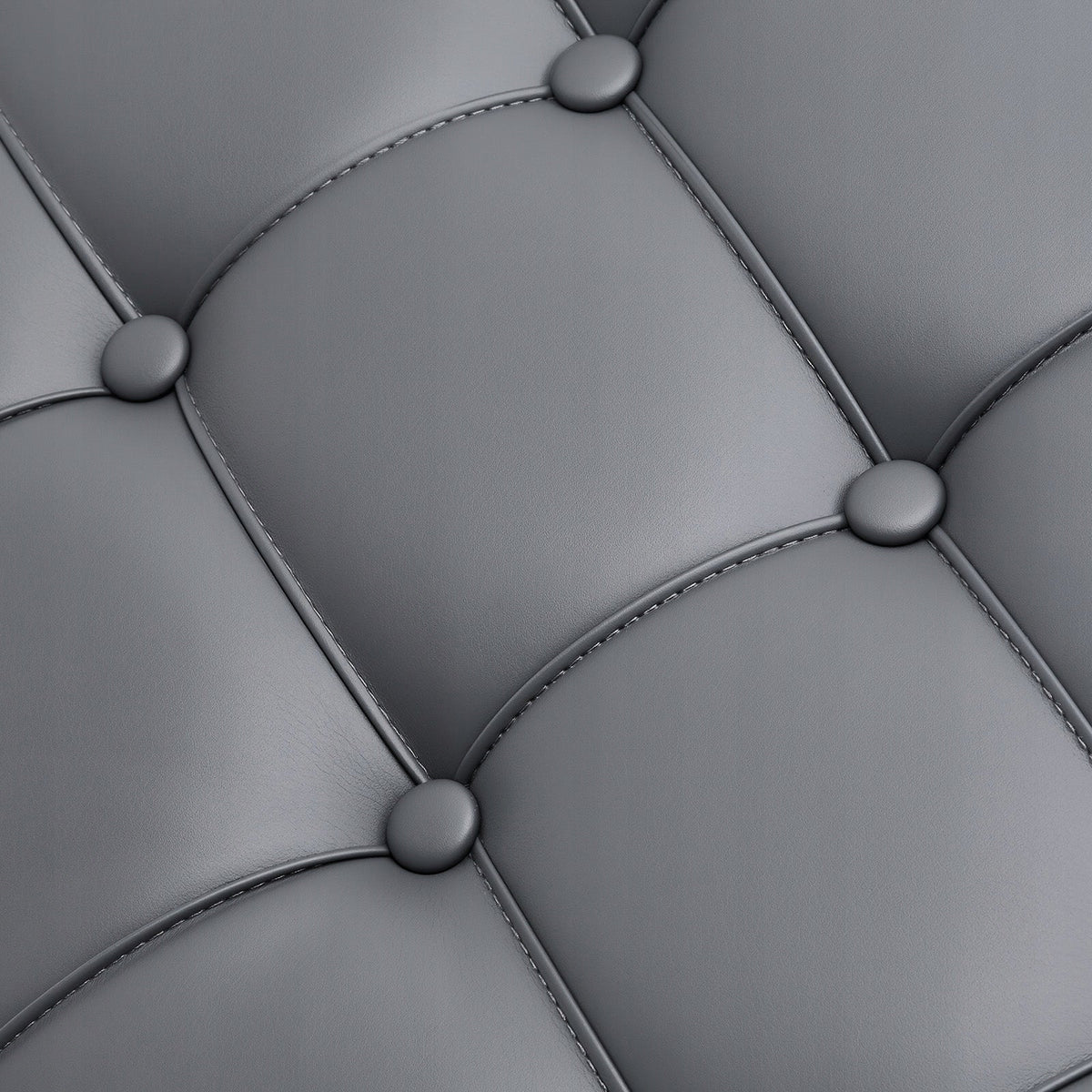 VEVOR SQUARE LEATHERETTE OTTOMAN WITH STORAGE GREY UPHOLSTERED STOOL STURDY