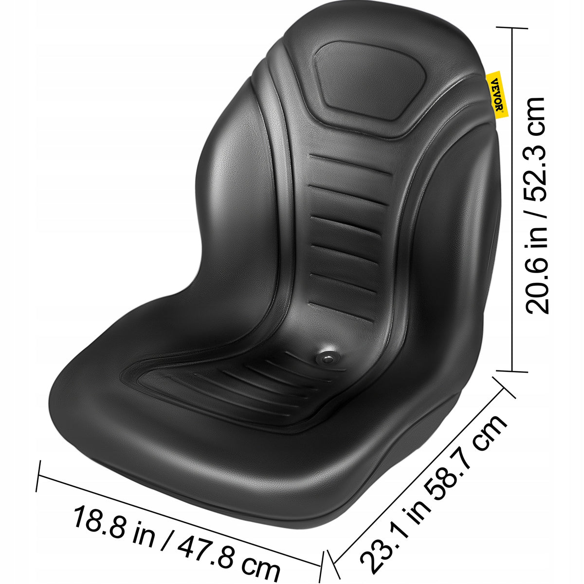 VEVOR FORKLIFT SEAT SET OF 2 VINYL COMFORTABLE BLACK