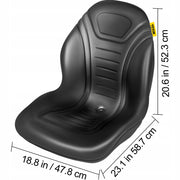 VEVOR FORKLIFT SEAT SET OF 2 VINYL COMFORTABLE BLACK
