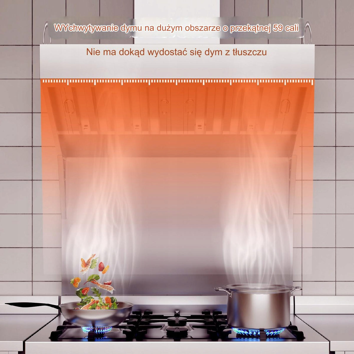 VEVOR 1.5M RANGE HOOD 201 STAINLESS STEEL FOR FOOD TRUCKS STRONG AND DURABLE