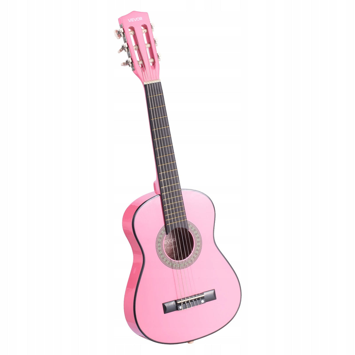 VEVOR 780 MM CLASSICAL GUITAR STARTER PACK PINK NYLON