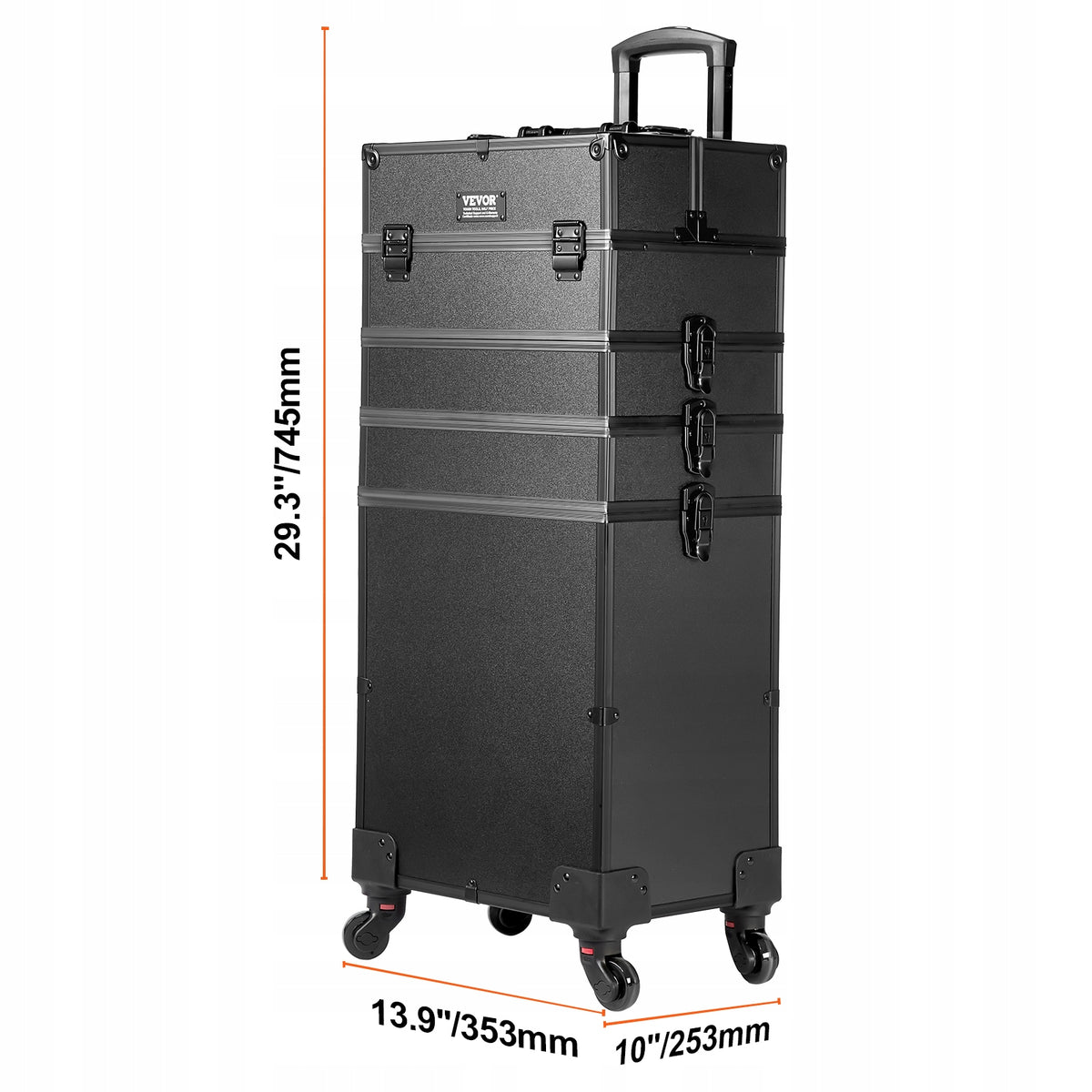 VEVOR PROFESSIONAL COSMETIC CASE WITH THERMAL INSULATION 5-IN-1 ALUMINIUM