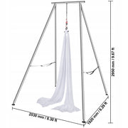 PROFESSIONAL VEVOR AERIAL YOGA HAMMOCK WITH FRAME 6 X 2.6 M WHITE