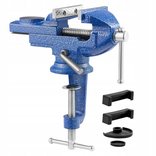 VEVOR 3-INCH BENCH VISE 360° SWIVEL BASE HEAVY-DUTY CAST IRON VISE
