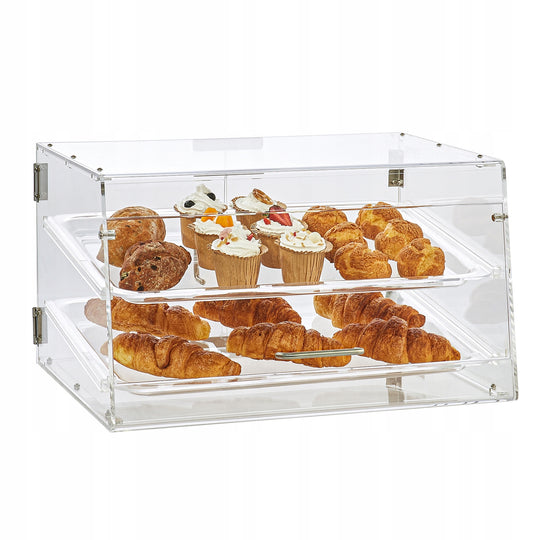 VEVOR 2-TIER ACRYLIC CAKE DISPLAY CASE 510X350X35MM