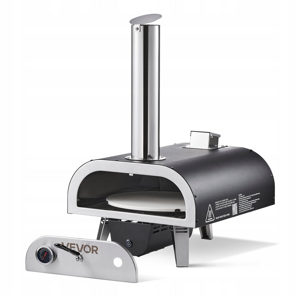 VEVOR 12-INCH PROFESSIONAL WOOD-FIRED PIZZA OVEN WITH THERMOMETER