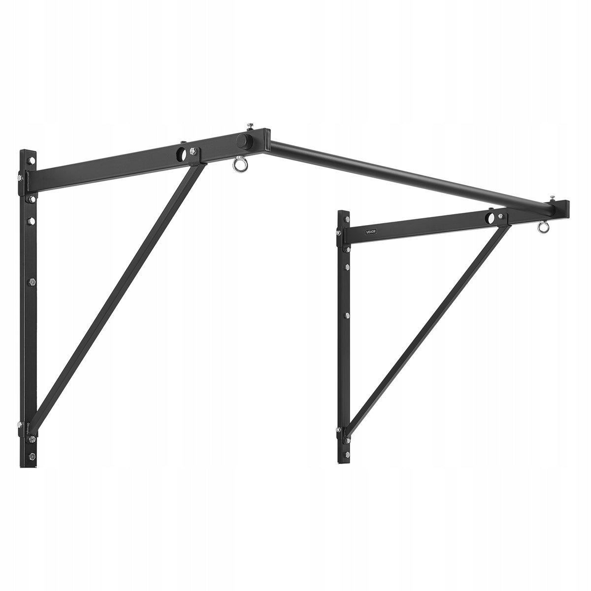 VEVOR Heavy Duty Wall Mounted Pull Up Bar Adjustable 440LBS Black