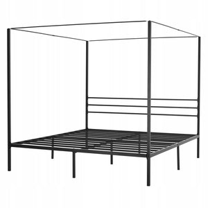 VEVOR KING SIZE METAL BLACK 800KG ROBUST CANOPY BED FRAME