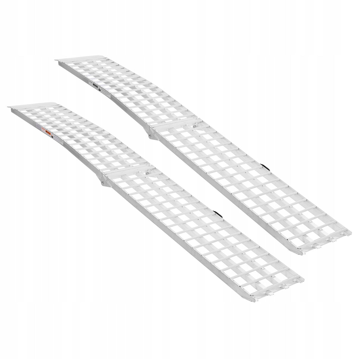 VEVOR 2-PIECE ALUMINUM RAMP, HEAVY DUTY 907 KG LOAD CAPACITY, FOLDABLE WITH STRAPS