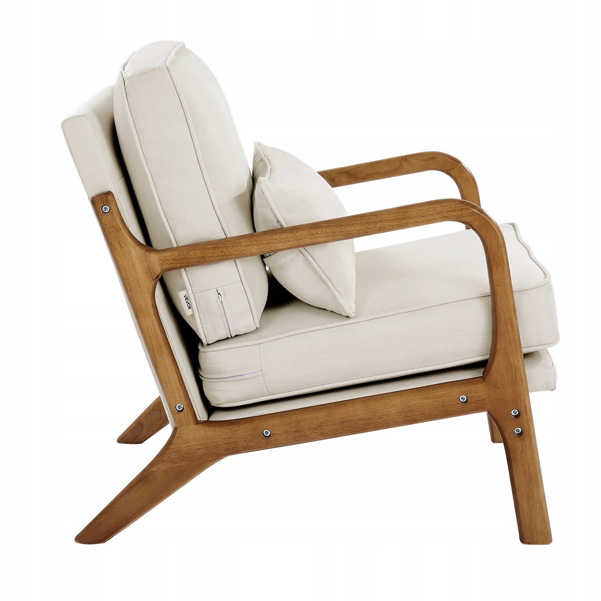 VEVOR PREMIUM ACCENT CHAIR WOODEN FRAME LINEN 150KG COMFORT