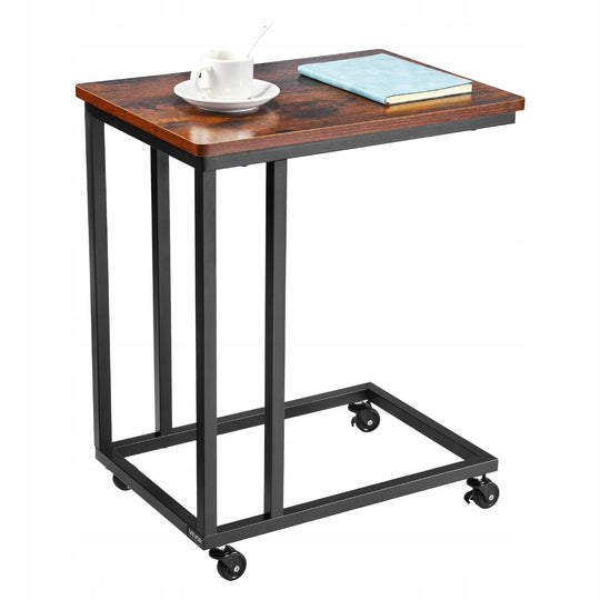 VEVOR COFFEE TABLE ON WHEELS METAL FRAME STRONG AND PRACTICAL