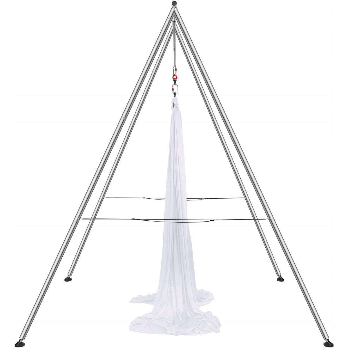 PROFESSIONAL VEVOR AERIAL YOGA HAMMOCK WITH FRAME 6 X 2.6 M WHITE