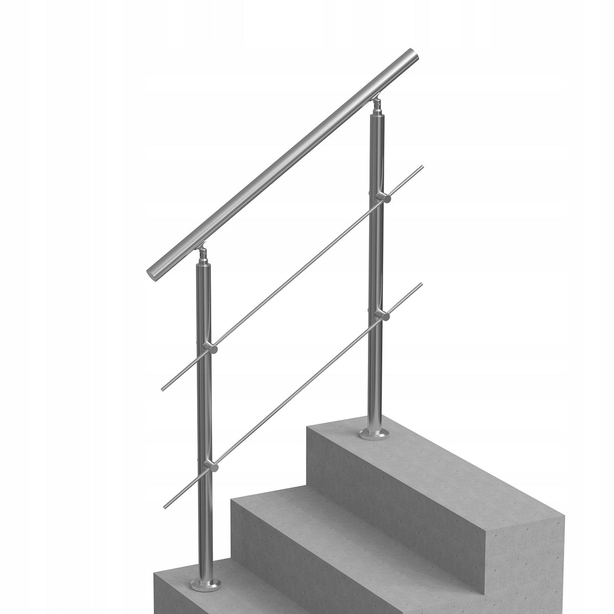 VEVOR 39.4 INCH 2-BAR STAINLESS STEEL OUTDOOR STAIR RAILING
