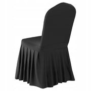 VEVOR 30 CHAIR COVERS BLACK ELASTIC WASHABLE FLAT FRONT