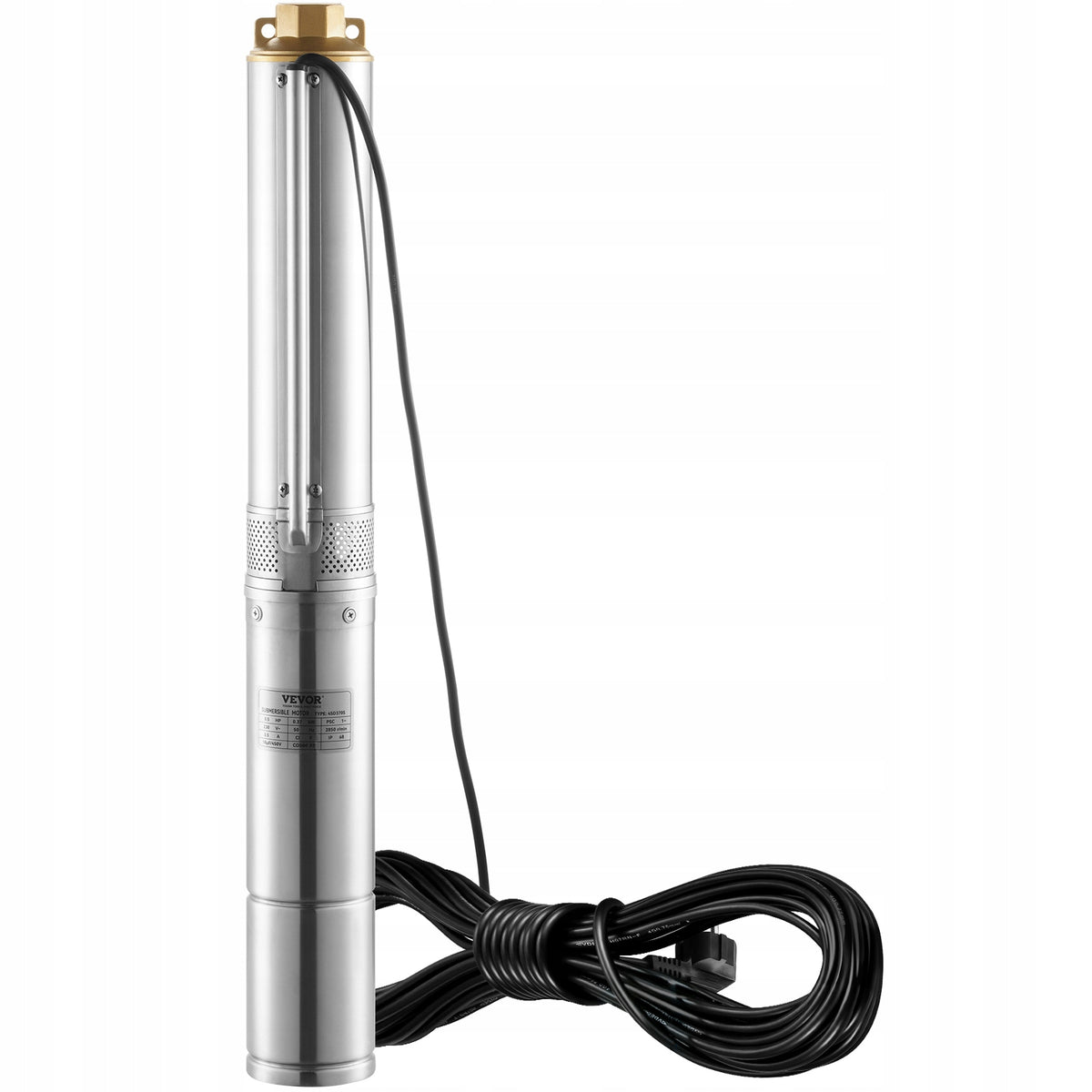 VEVOR 370W 230V 50HZ POWERFUL STAINLESS STEEL SUBMERSIBLE DEEP WELL PUMP