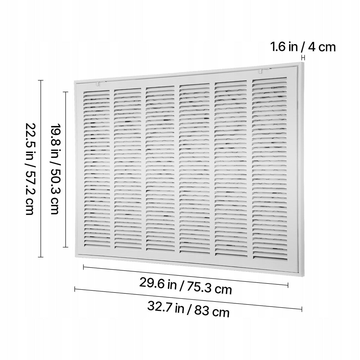 VEVOR VENTILATION GRILLE 75.5X50.5CM STRONG STEEL WITH MERV8 FILTER