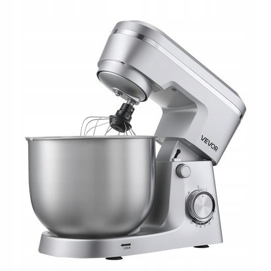 VEVOR 1500W Professional Stand Mixer 10 Speeds 2 Stainless Steel Bowls