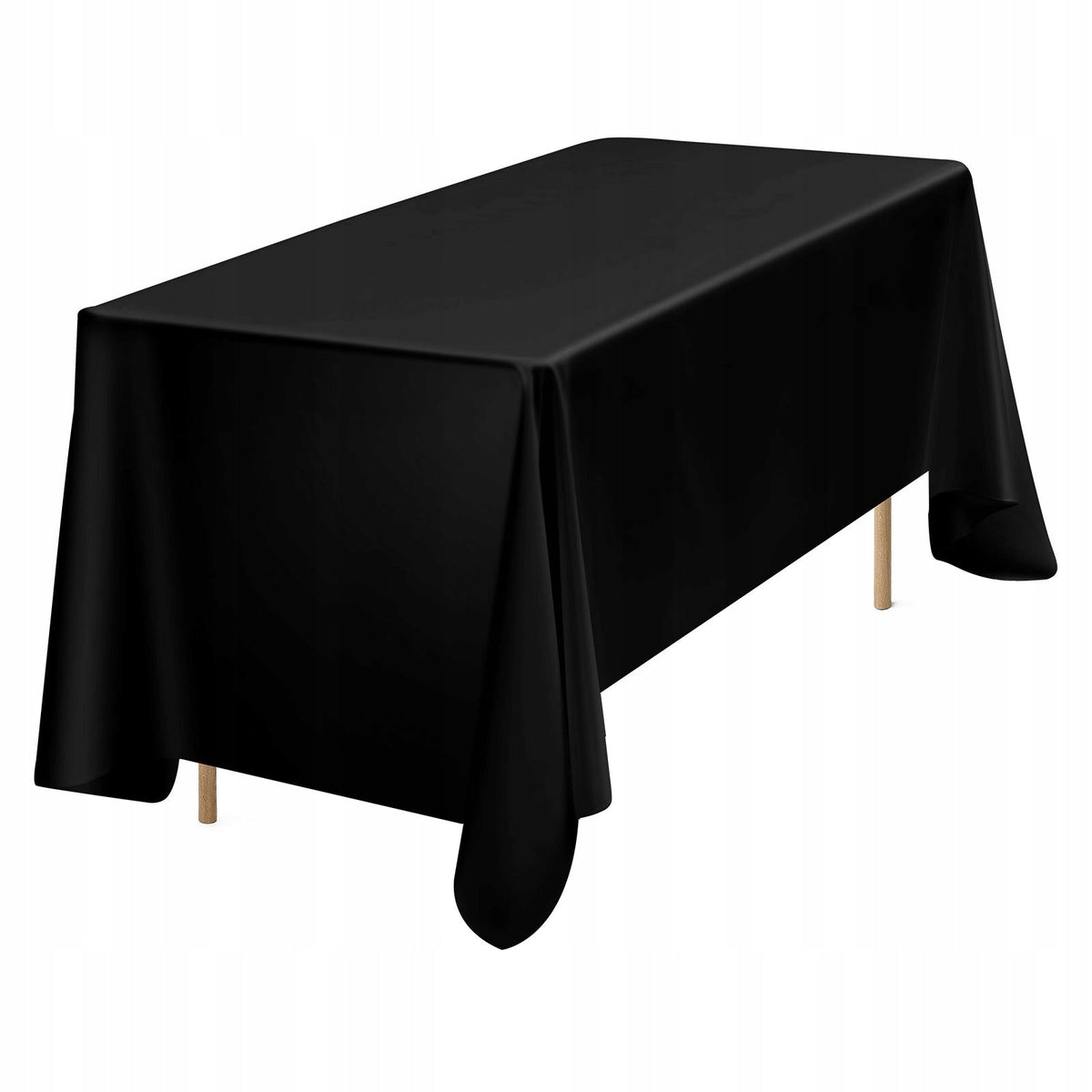 VEVOR 6 PACK TABLECLOTHS 1778X3048MM REUSABLE POLYESTER BLACK