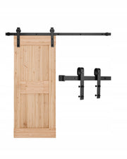 VEVOR 1.5M SLIDING DOOR SYSTEM 150KG LOAD CAPACITY BLACK STURDY COMPLETE SET