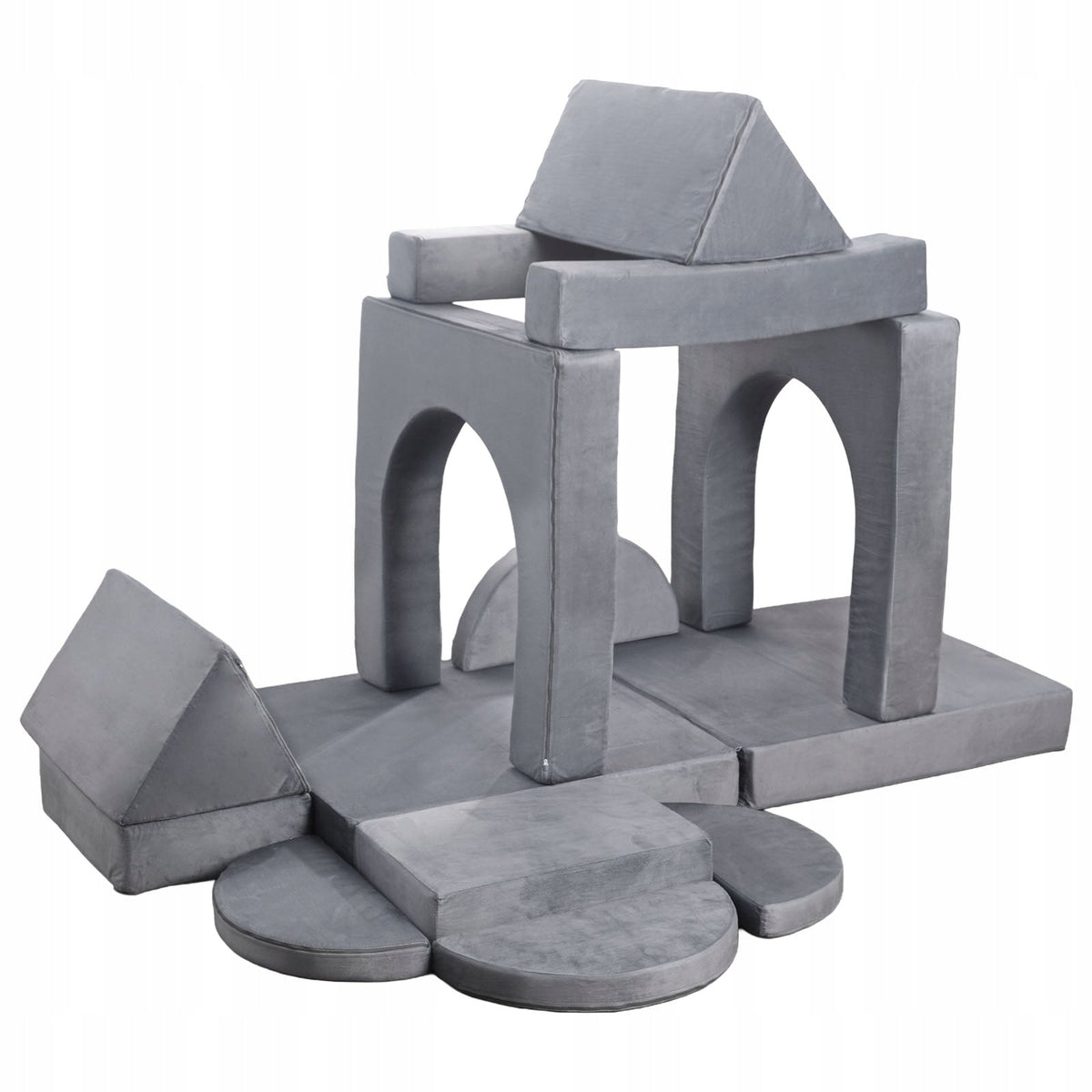 VEVOR MODULAR TODDLER PLAY COUCH 14 PIECES GREY PREMIUM