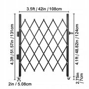 VEVOR SAFETY GATE 108X132 CM FOLDABLE STRONG STEEL WITH LOCK