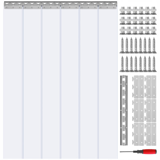 PVC Strip Curtain VEVOR 38x84 Inch Clear Strong Durable