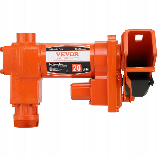 VEVOR FUEL TRANSFER PUMP 12V 75.7L/MIN 1.4HP ROBUST