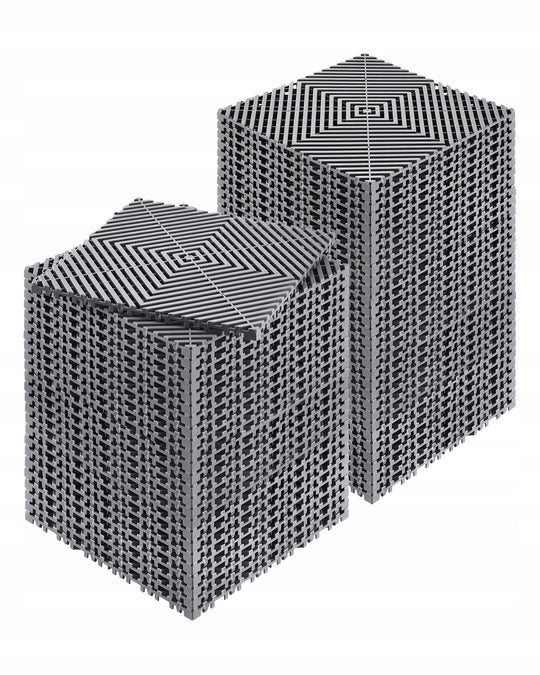 VEVOR DRAINAGE MAT 55 PCS MODULAR NON-SLIP 31X31 CM GREY