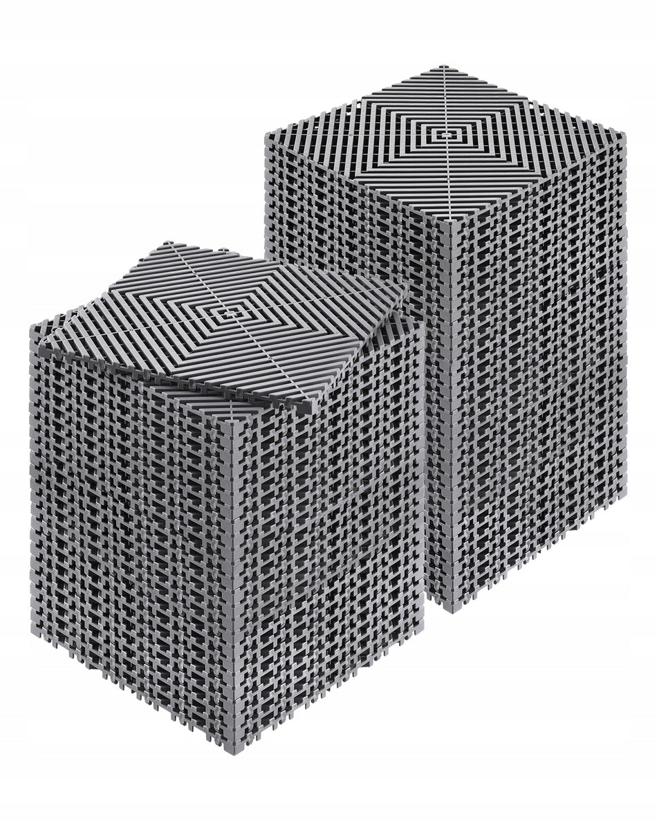 VEVOR DRAINAGE MAT 55 PCS MODULAR NON-SLIP 31X31 CM GREY