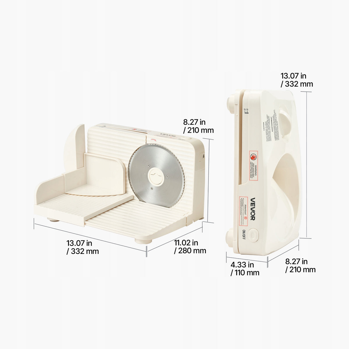 VEVOR PROFESSIONAL ELECTRIC MEAT SLICER 180W 170MM ADJUSTABLE