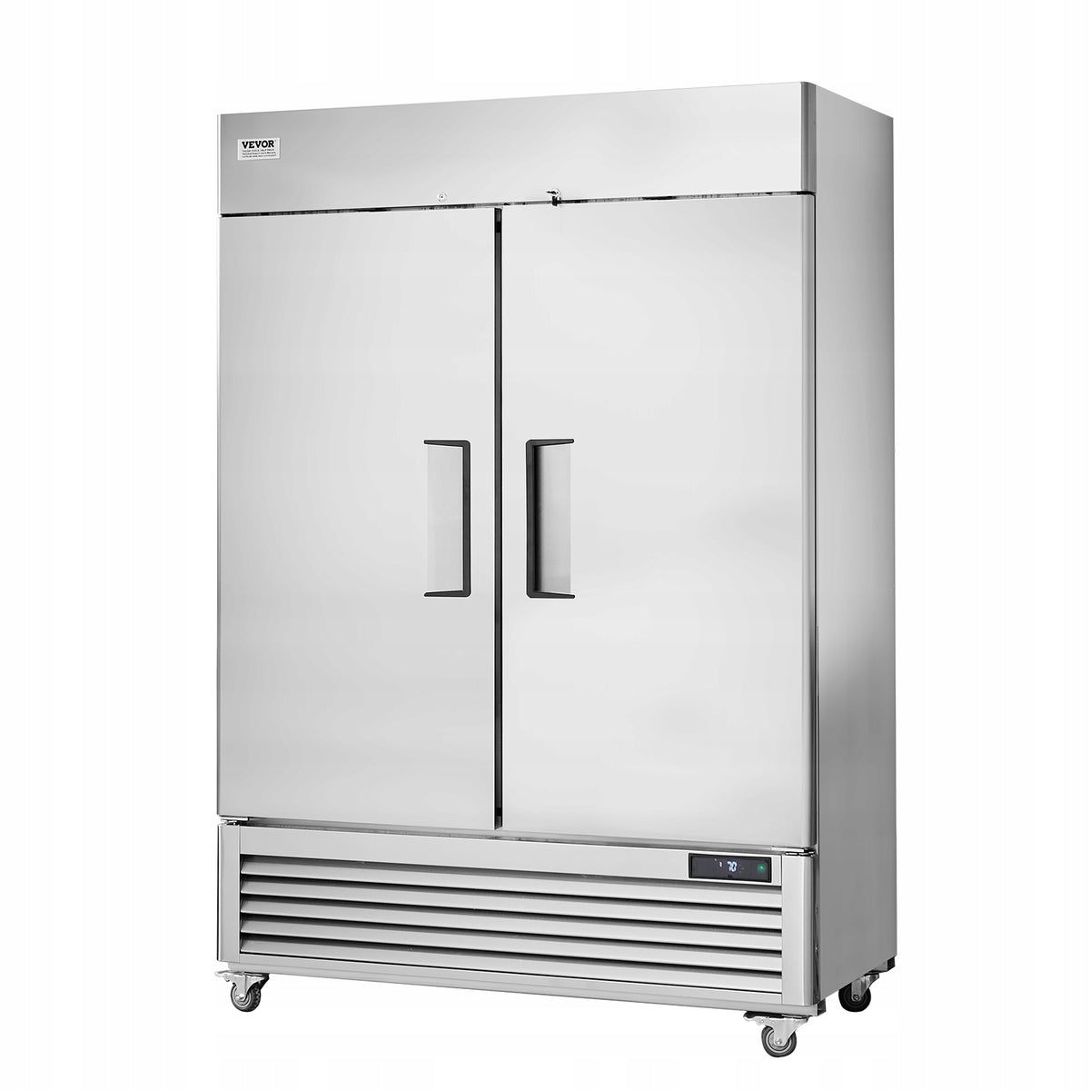 VEVOR 1100L 2-DOOR STAINLESS STEEL DIGITAL COMMERCIAL FREEZER