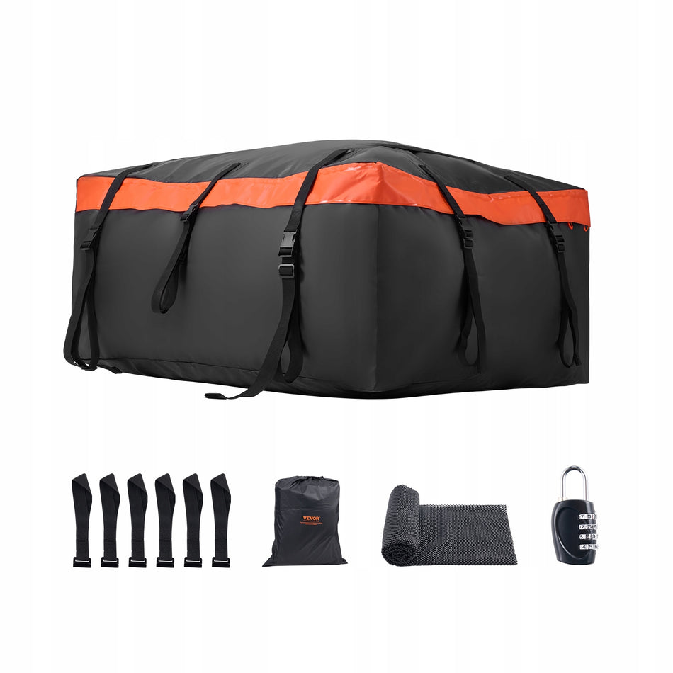 VEVOR 23 CUBIC FEET ROOF CARGO BAG WATERPROOF HEAVY DUTY 840D