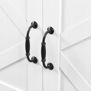 VEVOR WOODEN BATHROOM CABINET 4 SHELVES 4 DOORS WHITE ADJUSTABLE PREMIUM