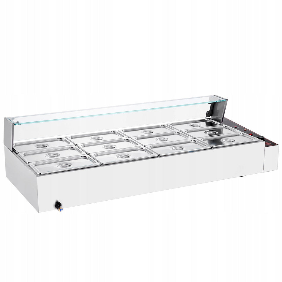 VEVOR 12-Pan Commercial Food Warmer 1700W