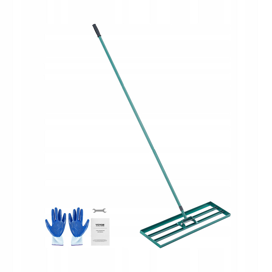 VEVOR PROFESSIONAL LAWN RAKE 914X254 MM WITH BASE