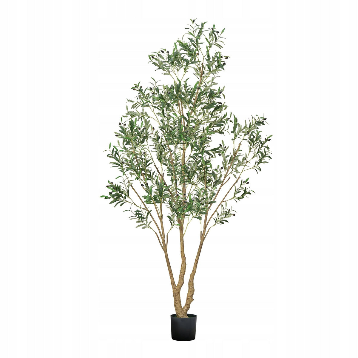 VEVOR ARTIFICIAL OLIVE TREE 240CM WITH BLACK POT REALISTIC LEAVES