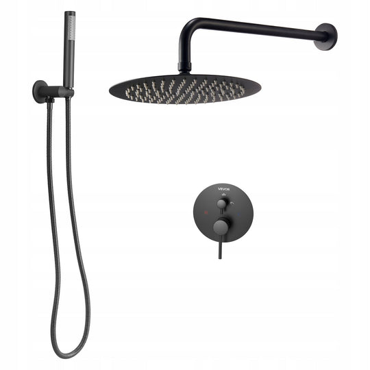 VEVOR PROFESSIONAL SHOWER FAUCET WITH 8-INCH ROUND RAINFALL SHOWER HEAD POWERFUL