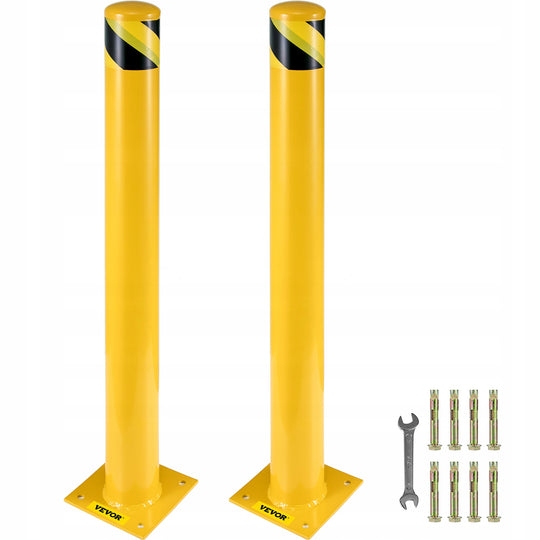 VEVOR PROFESSIONAL SAFETY BOLLARD 91 CM HEIGHT 14 CM DIAMETER 2 PIECES