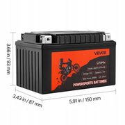 VEVOR 12V 4Ah Lithium Iron Phosphate Motorcycle Battery Powerful