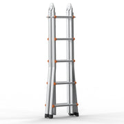 VEVOR TELESCOPIC LADDER A-FRAME 5.1M ALUMINUM COMPACT STRONG 150KG