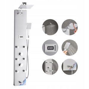 VEVOR SHOWER SYSTEM WITH PANEL AND RAIN SHOWER 124 CM PREMIUM 304 STEEL