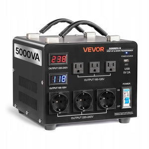 VEVOR 5000VA PROFESSIONAL STEP-UP/STEP-DOWN VOLTAGE TRANSFORMER