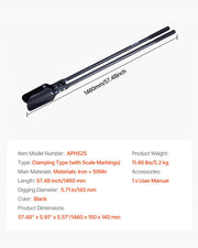 PROFESSIONAL VEVOR 146 CM EARTH HOLE DIGGER STRONG METAL WEDGE